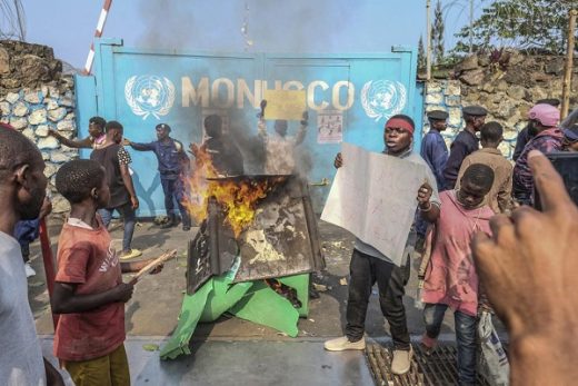 Anti-UN protesters of Congo