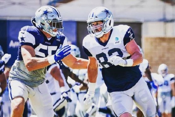 Leighton Vander Esch plays linebacker for the Dallas Cowboys of the NFL