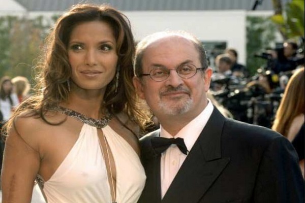 Salman Rushdie with his fourth ex-wife, Padma Lakshmi