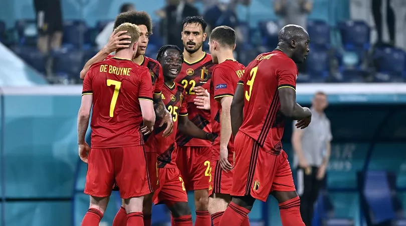 Belgian team after World Cup finals 