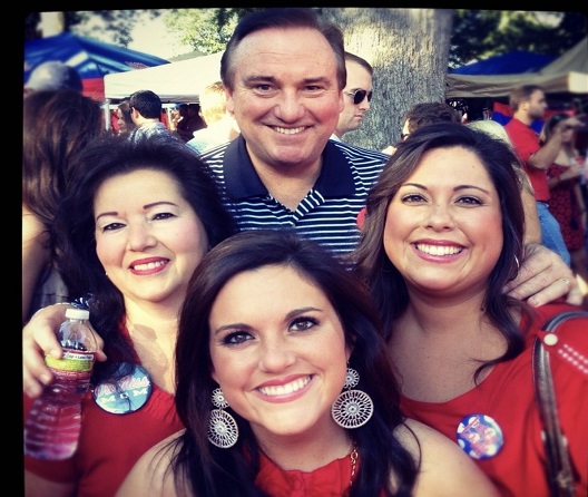 Tim Brando with his daughter and family